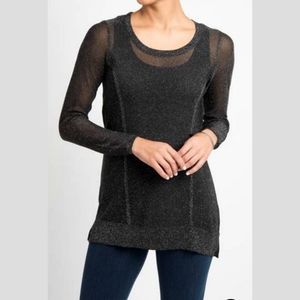 Lyssé Medium Black Sparkle Sweater